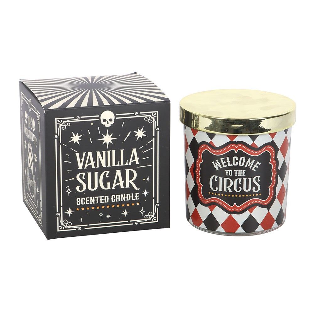 Something Different - Mystic Circus Vanilla Sugar Candle Duftkerze - Schwarz/Weiß